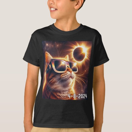 2024年太陽のEclipseがGlesを着用 Tシャツ (正面)