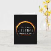 2024年太陽のEclipseで2回太陽の食 カード (黄色い花)