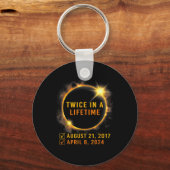 2024年太陽のEclipseで2回太陽の食 キーホルダー (正面)