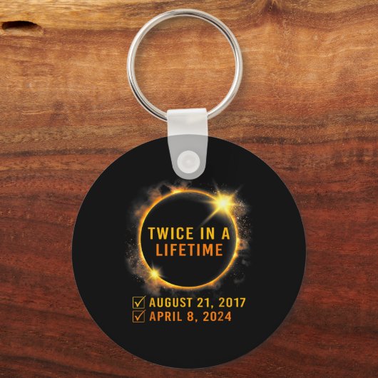 2024年太陽のEclipseで2回太陽の食 キーホルダー (正面)