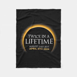 2024年太陽のEclipseで2回太陽の食 フリースブランケット