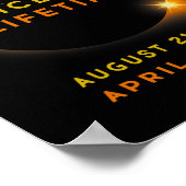 2024年太陽のEclipseで2回太陽の食 ポスター (角)