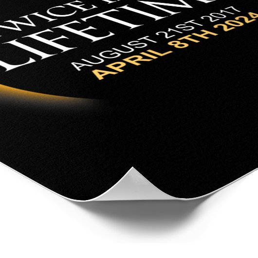 2024年太陽のEclipseで2回太陽の食 ポスター (角)