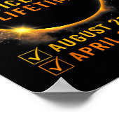 2024年太陽のEclipseで2回太陽の食 ポスター (角)