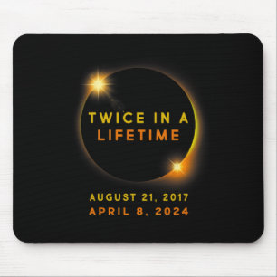 2024年太陽のEclipseで2回太陽の食 マウスパッド