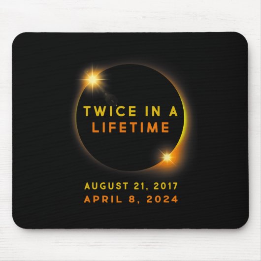 2024年太陽のEclipseで2回太陽の食 マウスパッド (正面)