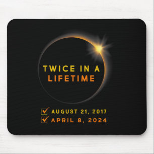 2024年太陽のEclipseで2回太陽の食 マウスパッド