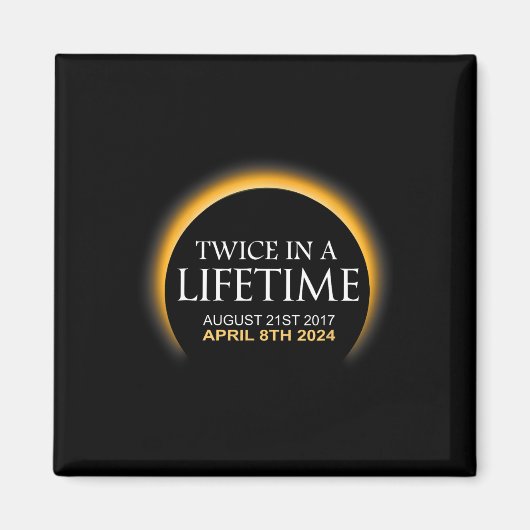 2024年太陽のEclipseで2回太陽の食 マグネット (正面)