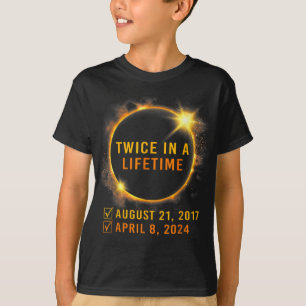 2024年太陽のEclipseで2回太陽の食 Tシャツ
