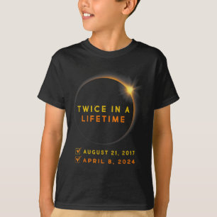 2024年太陽のEclipseで2回太陽の食 Tシャツ