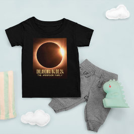 2024年太陽のEclipseオクラホマパーソナライズされた州 ベビーTシャツ