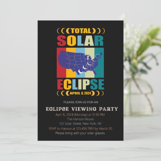 2024年太陽のEclipse表示パーティの招待状 招待状 (スタンド正面)