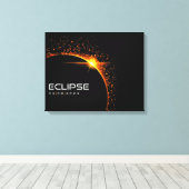 2024年太陽のEclipse記念品 キャンバスプリント (インサイチュ (ウッドフロア))