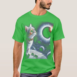 2024年太陽のEclipse Cat Watching総太陽の Tシャツ