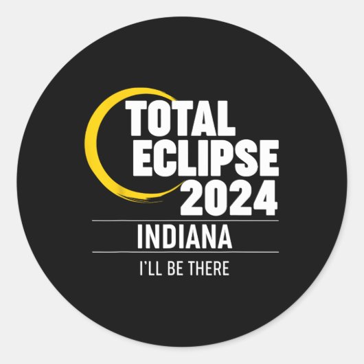 2024年太陽のEclipse Indiana ラウンドシール (正面)