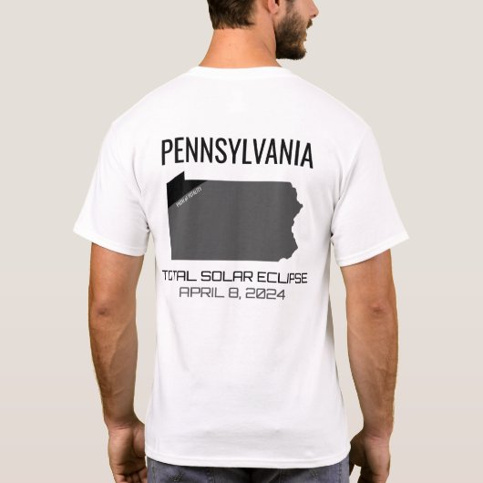 2024年太陽のEclipse Pennsylvania Tシャツ (裏面)