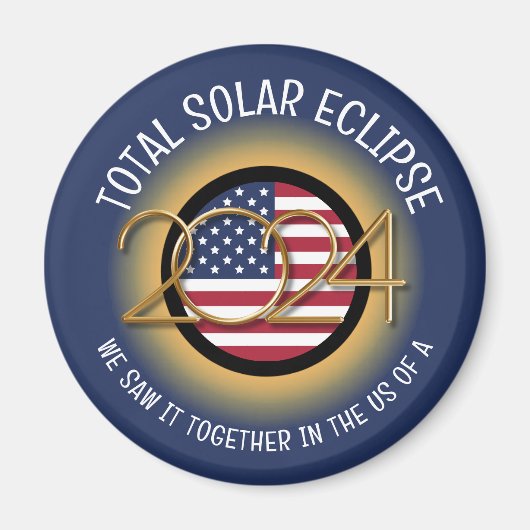 2024年太陽のECLIPSE USA マグネット (正面)