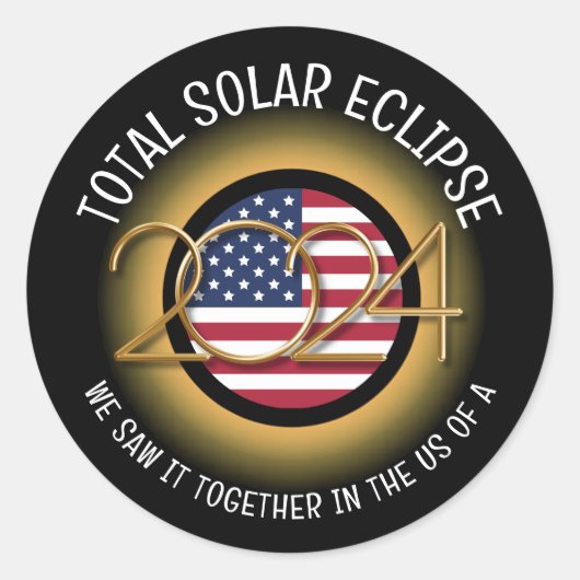2024年太陽のECLIPSE USA ラウンドシール (正面)