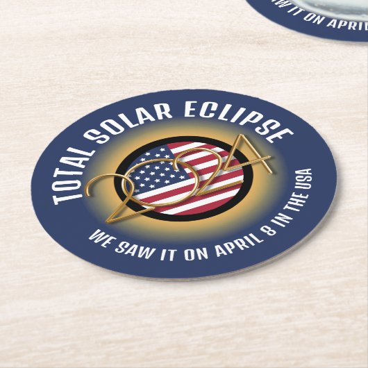 2024年太陽のECLIPSE USA ラウンドペーパーコースター (アングル)