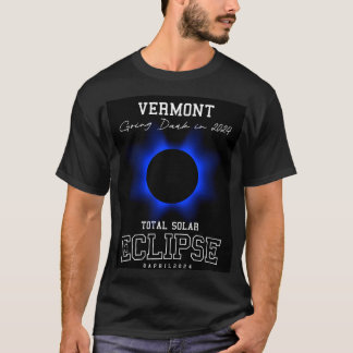 2024年太陽のTotal Eclipse Vermont USAトータリティ・アート Tシャツ