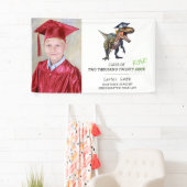 2024年子供の恐竜クラス卒業写真ホワイト 横断幕 (インサイチュ)