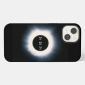 2024年完全日食 モノクローム iPhoneケース (裏面横)