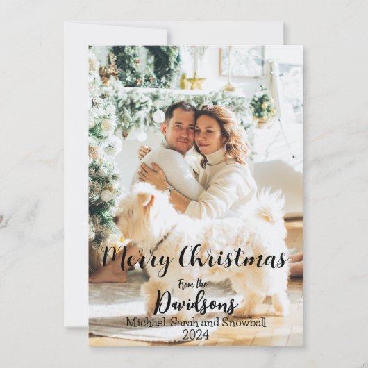 2024年家族のクリスマス写真 シーズンカード (正面)