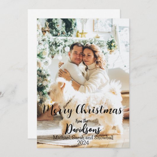 2024年家族のクリスマス写真 シーズンカード (正面/裏面)