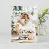 2024年家族のクリスマス写真 シーズンカード (スタンド正面)