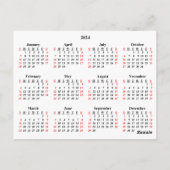 2024年家族写真テンプレートカレンダー ポストカード (裏面)