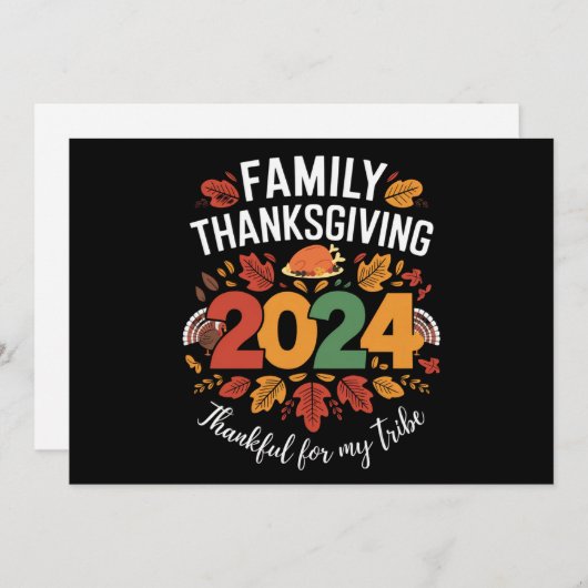 2024年家族感謝祭 私の仲間に感謝 シーズンカード (正面/裏面)