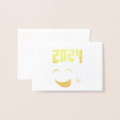 2024年平和愛 箔カード (封筒付き正面)