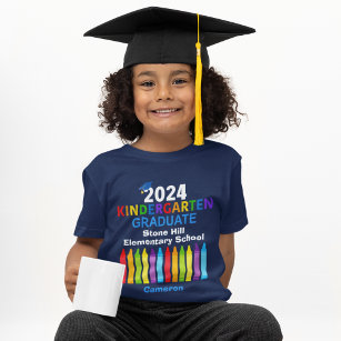 2024年幼稚園卒園かわいいパーソナライズされた子たち Tシャツ