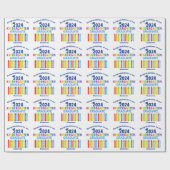 2024年幼稚園卒業かわいいカスタム卒業生 ラッピングペーパー (フラット)