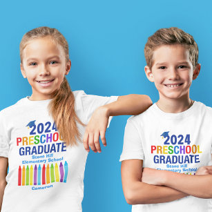 2024年幼稚園大学院かわいいカスタムスクールの子ども Tシャツ
