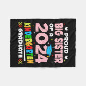 2024年幼稚園大学院卒業の姉 フリースブランケット (正面(横))