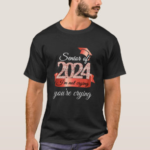 2024年度の卒業生 私は泣いていません 黒 赤 アクセサリー Tシャツ