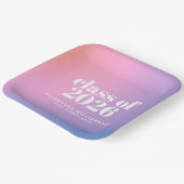 2024年度パープルグラデーションカスタム卒業 ペーパープレート (傾斜あり)