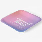 2024年度パープルグラデーションカスタム卒業 ペーパープレート (傾斜あり)