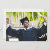 2024年度写真赤モダン卒業 案内状 (裏面)