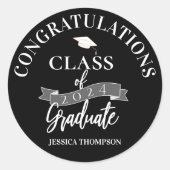 2024年度卒業おめでとう！ ラウンドシール (正面)