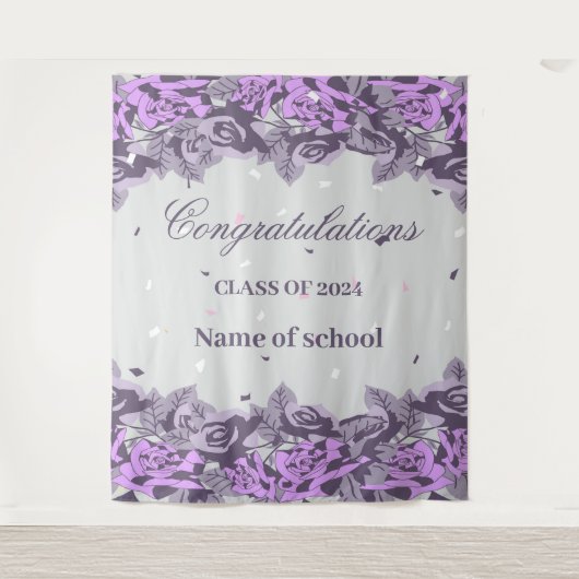 2024年度卒業パーティーお祝い タペストリー (正面)