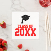 2024年度卒業パーティーの赤クラス スタンダードカクテルナプキン (インサイチュ)