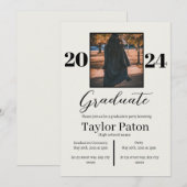 2024年度卒業パーティー カスタマイズ可能な招待状 招待状 (正面/裏面)