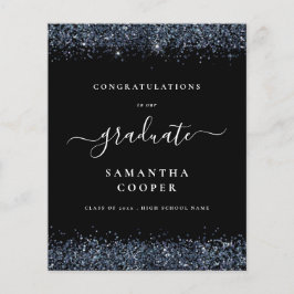 2024年度卒業ブルーグリッターブラックアナウンス