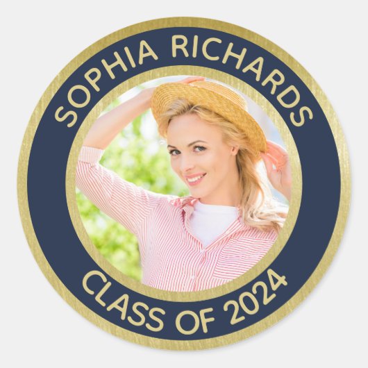 2024年度卒業写真パーソナライズ ラウンドシール (正面)