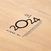 2024年度卒業式卒業写真 アクリル招待状 (レイダウン)