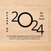 2024年度卒業式卒業写真 アクリル招待状 (正面)
