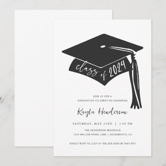 2024年度卒業招待状 招待状 (正面/裏面)