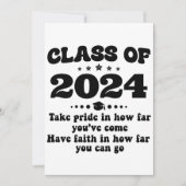 2024年度卒業贈与のパーソナライズされた種類 招待状 (正面)